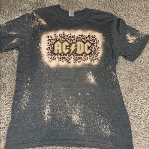 AC/DC Black Short Sleeve Tee Classic Rock Style